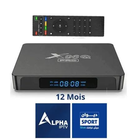 BOX TV ANDROID X96Q PRO (2/16Go) 4K UHD Avec Abonnement 12 mois