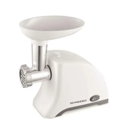 hachoir-viande-schneider-2000w-avec accessoires saucisse et kebab, couleur blanc