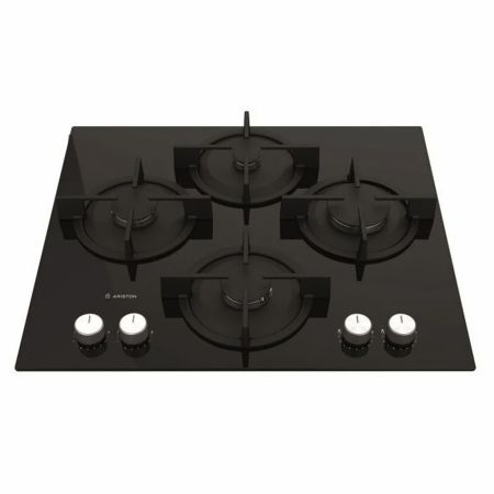 PLAQUE A GAZ ARISTON AGS61S/BK HOB A / 60cm / VERRE NOIR 4 FEUX