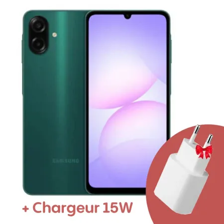 Smartphone Samsung A07 | 4/128Go Vert + Chargeur inclus