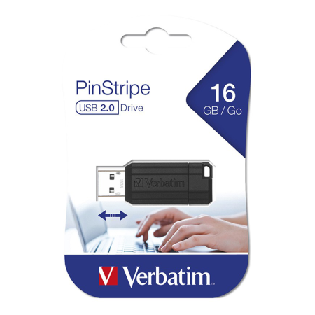 0208415 - VERBATIM CLÉ USB PinStripe (16 Go)
