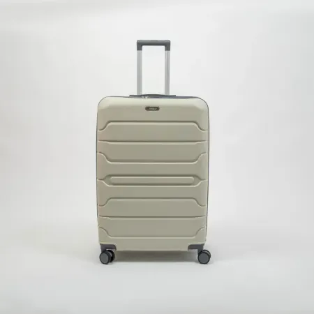Valise TITOU Incassable Polypropylene | Modèle 30KG - Beige/Gris