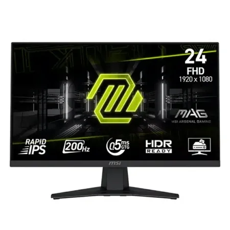 Écran MSI 24 Pouces FHD 1080p IPS 200hz MAG244F Noir