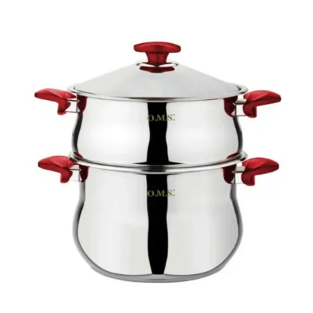 Couscoussière OMS Inox 18/10 Rouge 5 L