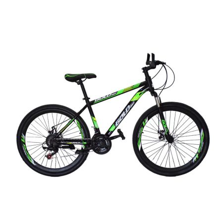 Bicyclette GOLD Bike VTT 26 Pouce Noir Vert