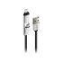 CLIPTEC Câble Plat 2en1 OCC140 (USB2.0) Blanc