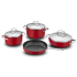 Batterie de Cuisine Céramique KORKMAZ 7 Pièces | A1875 - Rouge 