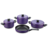 Batterie de cuisine KORKMAZ 7 Pcs Céramique | A1141 - Violet 