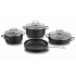 Batterie de cuisine KORKMAZ set de 7 Pcs | Galaski - Noir