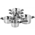 Batterie de cuisine TEM COSMOS set 8 Pcs | W40108B - Inox