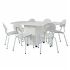 SOTUFAB Salle a Manger Rabattable Avec Tiretoire GM + 6 Chaise Famille (PACK12)