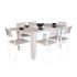 Salle à Manger & Table Extensible 130 x 170 x 90 Chêne Brut & Blanc | SOTUFAB