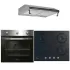 Candy : Hotte Casquette aspirante + Four Électrique Encastrable + Plaque de Cuisson 4 Feux