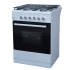 Cuisinière à gaz 4 FEUX CL | CL66WV - 60x60 -  Blanc  Avec Couvert en verre