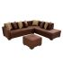 DREAMS Home Salon Dreams Plus Marron Avec Pouf 