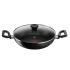  Faitout TEFAL 24cm DELICIA KADAI | avec Couvercle en Verre - Noir