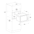 Micro Onde  Encastrable  20L  FOCUS | F23B  -  Noir 