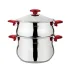 Couscoussière OMS Inox 18/10 Rouge 5 L