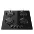 Plaque de cuisson PREMIUM 4 Feux à Gaz | 60cm  -  AP1641 -  Verre Noir 