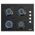 Plaque De Cuisson Encastrable Biolux M6052VN | 60 Cm - 4 Feux - Noir