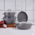 Batterie de Cuisine KORKMAZ 7 Pièces | NEA-A2892 - Gris 