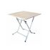 SOTUFAB Table Pliante Carré (70x70) Chêne Brut TBIS034