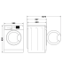 Whirlpool Machine à Laver 6ème Sens (9 kg) Inox Hublot 1200 Tours (FFWD 9248 SBS V NA)