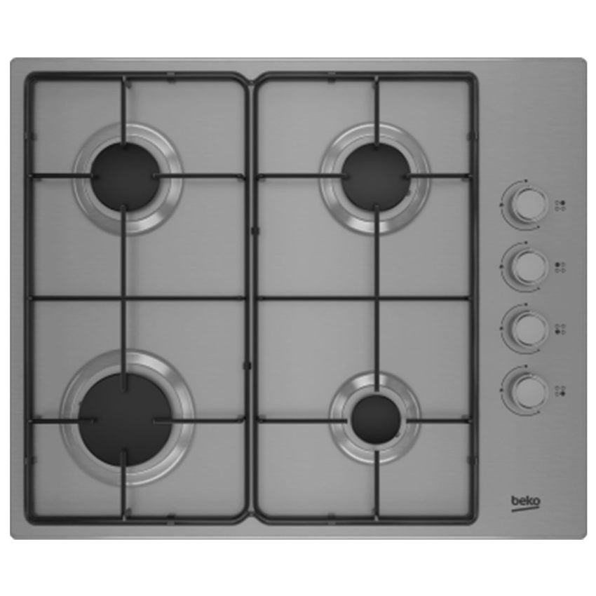 Plaque de cuisson BEKO 4 Feux à Gaz | 61 cm - HIGG 64123 SXL  -  Inox 