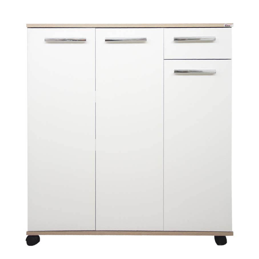 Porte Chaussures 15 paires PC30 Chêne brut & blanc | SOTUFAB 