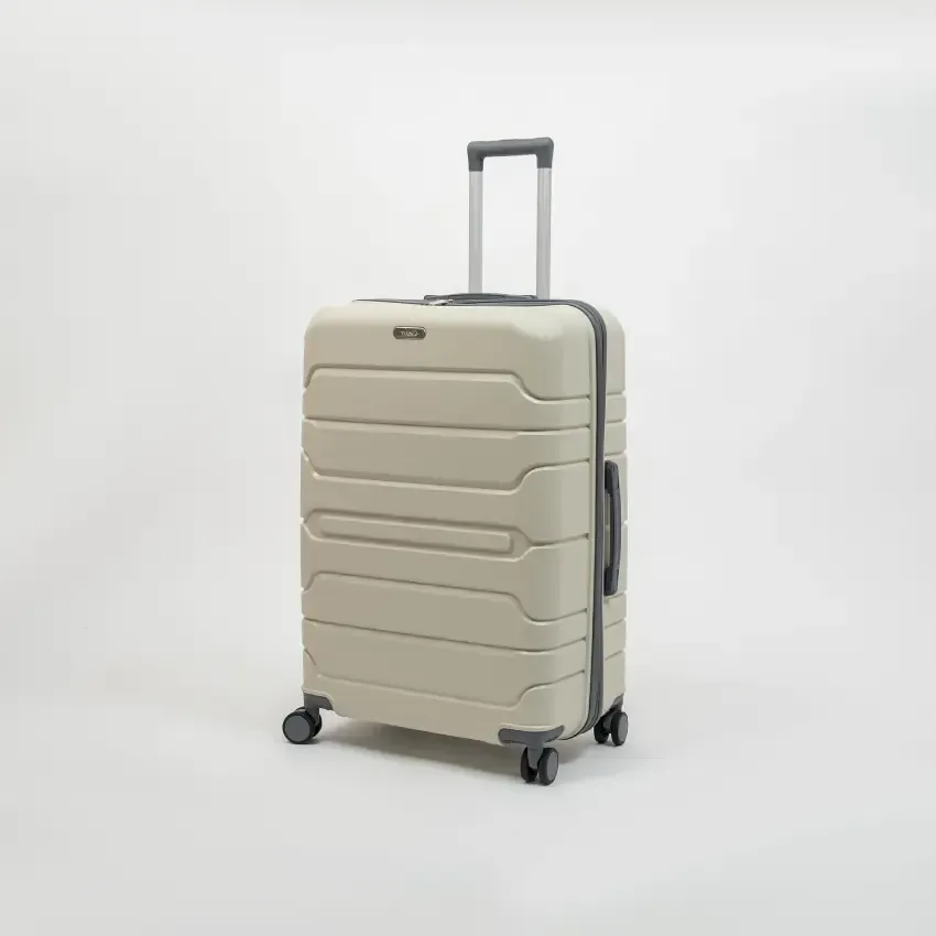Valise TITOU Incassable Polypropylene | Modèle 20KG - Beige/Gris 