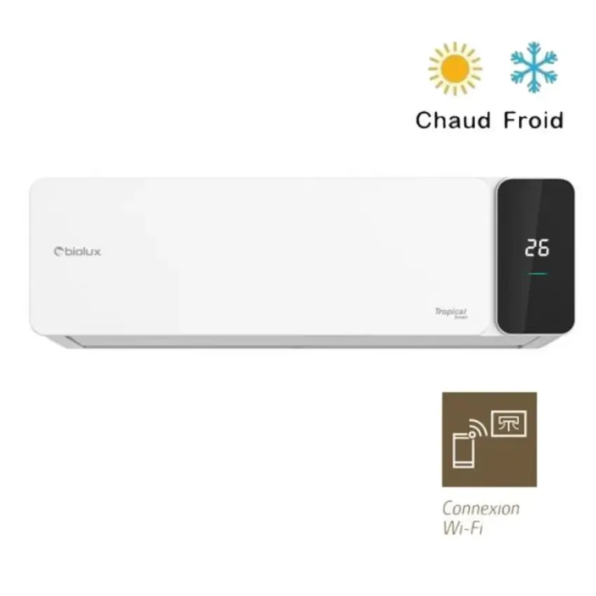 Climatiseur BIOLUX 24 000 BTU | Chaud & Froid – INVERTER – Smart – Blanc