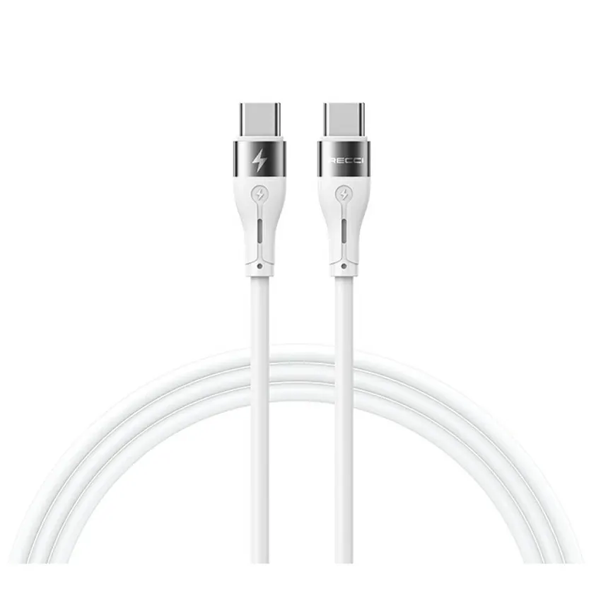 Câble de Charge Rapide RICCI en Silicone | RS11CC  - Blanc 