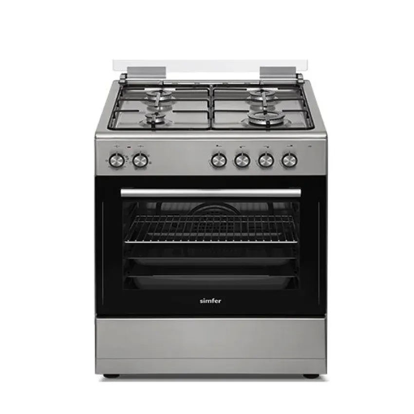 Cuisinière à gaz 4 FEUX SIMFER | F 6405 - SGGTI  - 60cm - Inox 