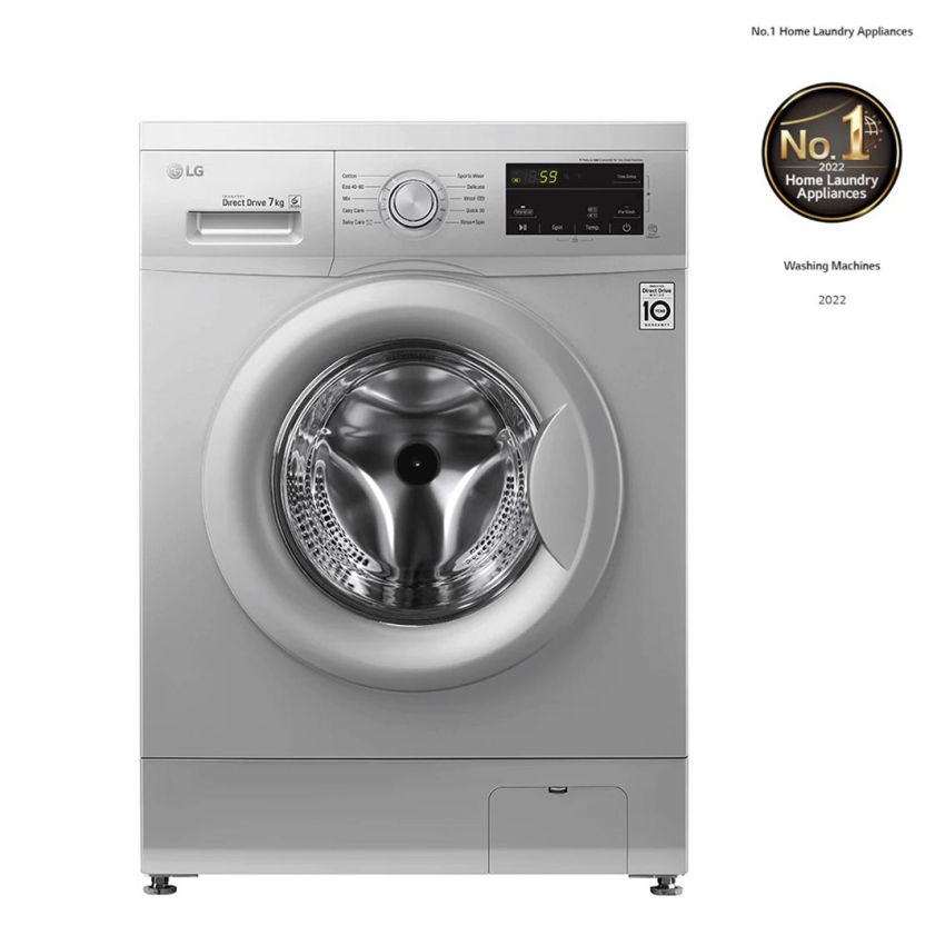 Machine à Laver LG 7Kg | Essorage 1200 Tours/min - Smart Inverter - FH2JQDNG5P - Silver  