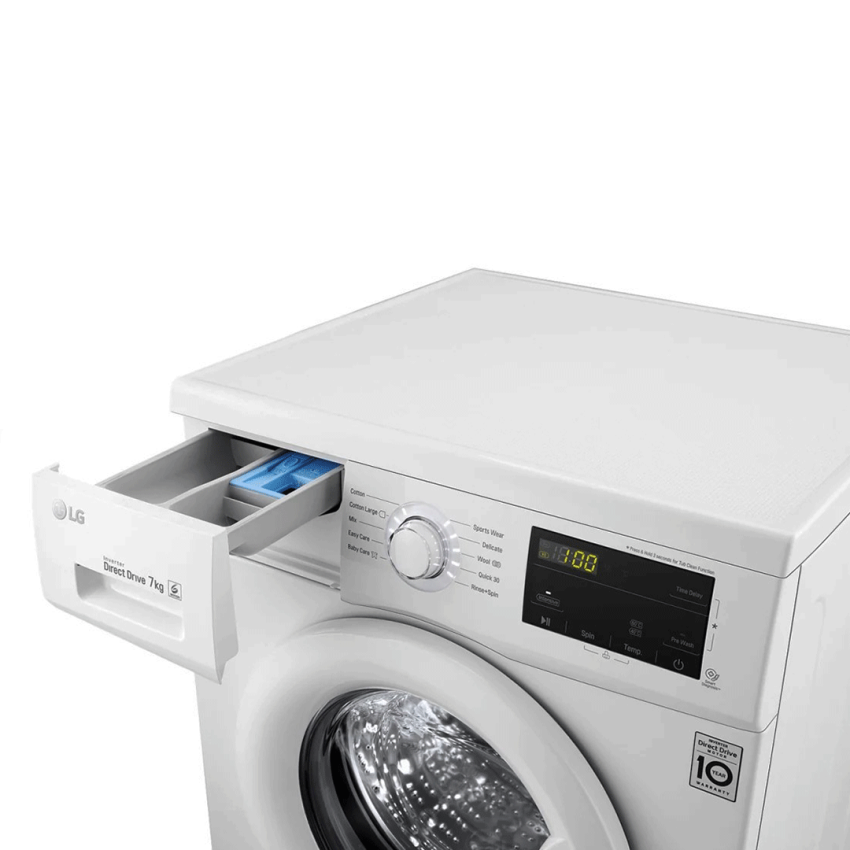 Machine à Laver LG 7Kg | Essorage 1200 Tours/min - Smart Inverter - FH2JQDNG5P - Silver  