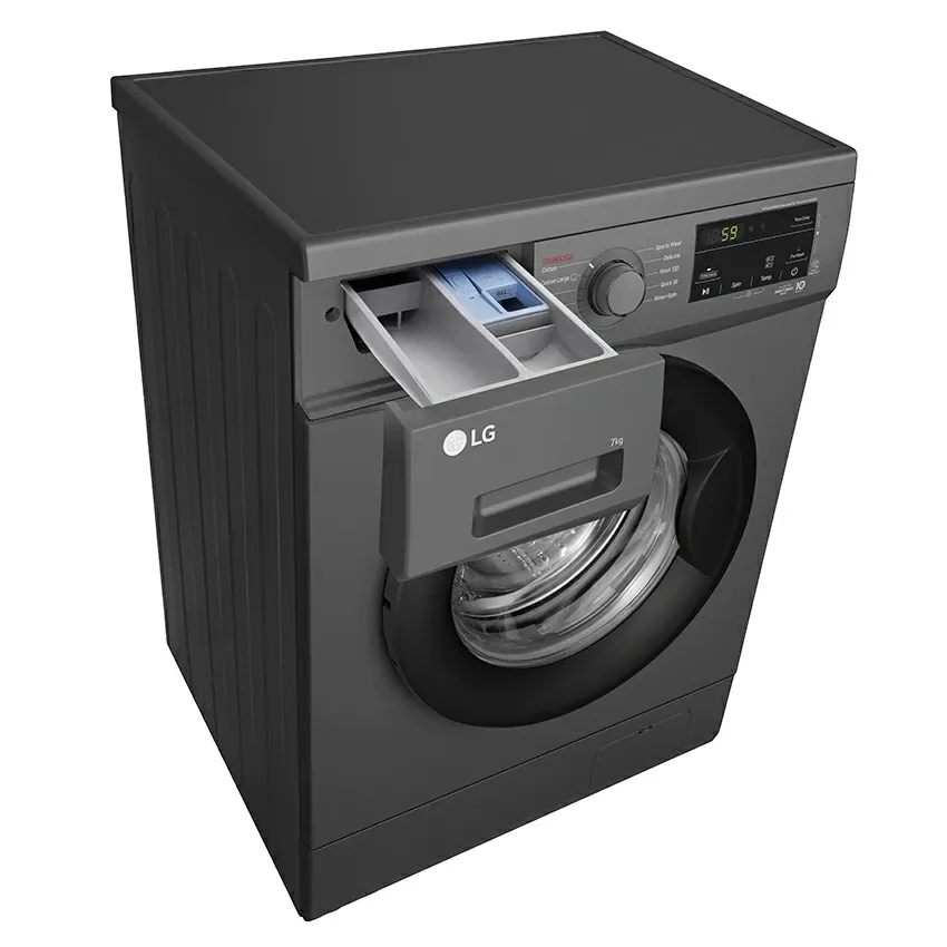 Machine à Laver LG 7 Kg | Essorage 1200 Tours/min - F2J3QYG6J - Noir 