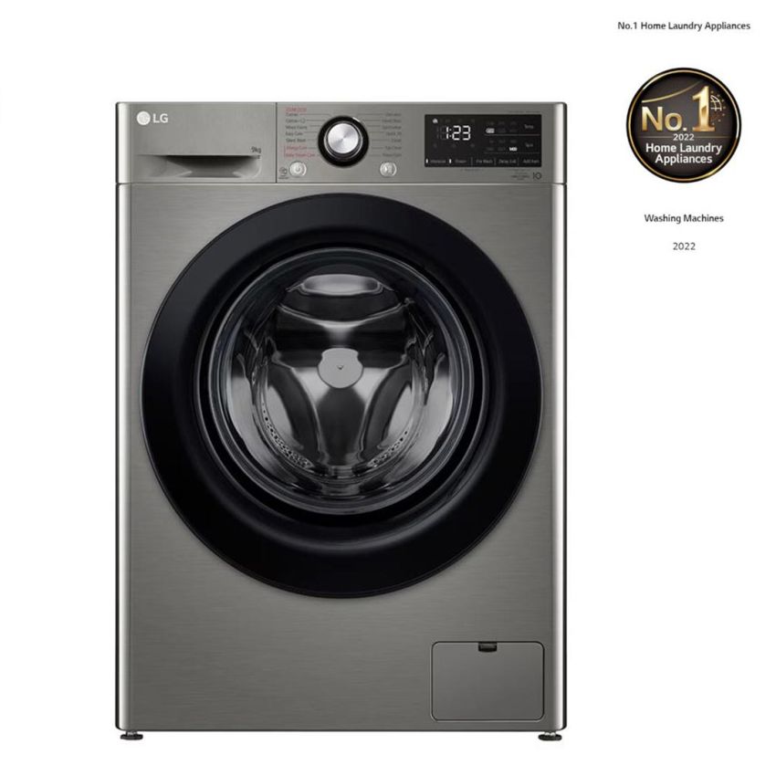Machine à Laver LG VIVACE 9 kg | Essorage 1400 Tours/min - F4R3VYG6P - Silver 