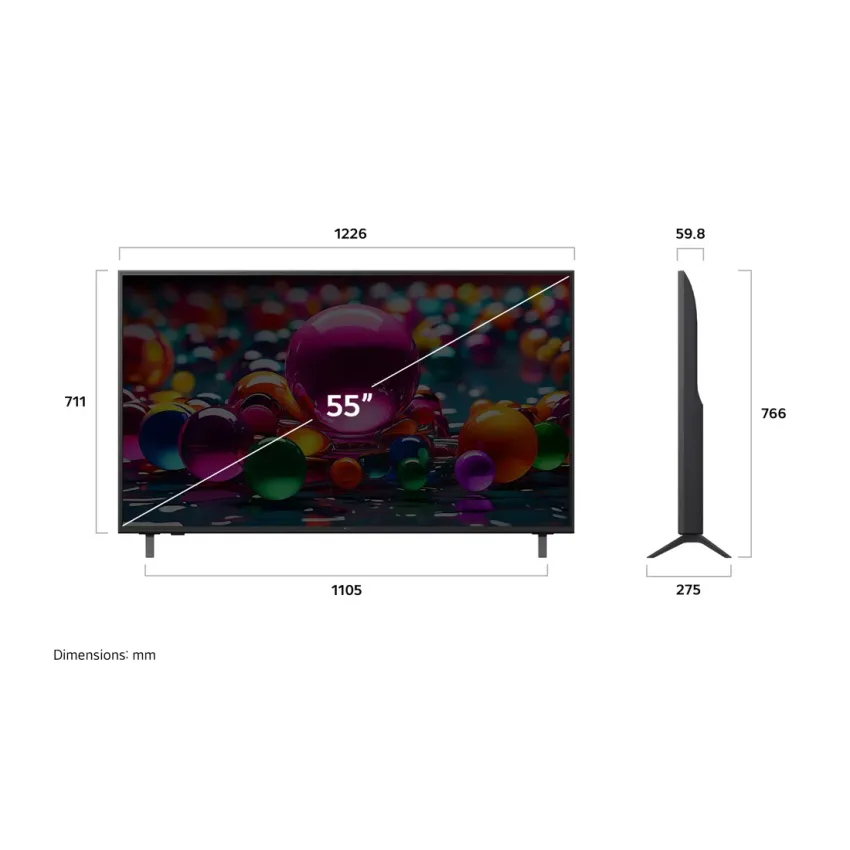 Tv LG 55 pouces 4K UHD Smart TV | 55UA85006LA - Noir 