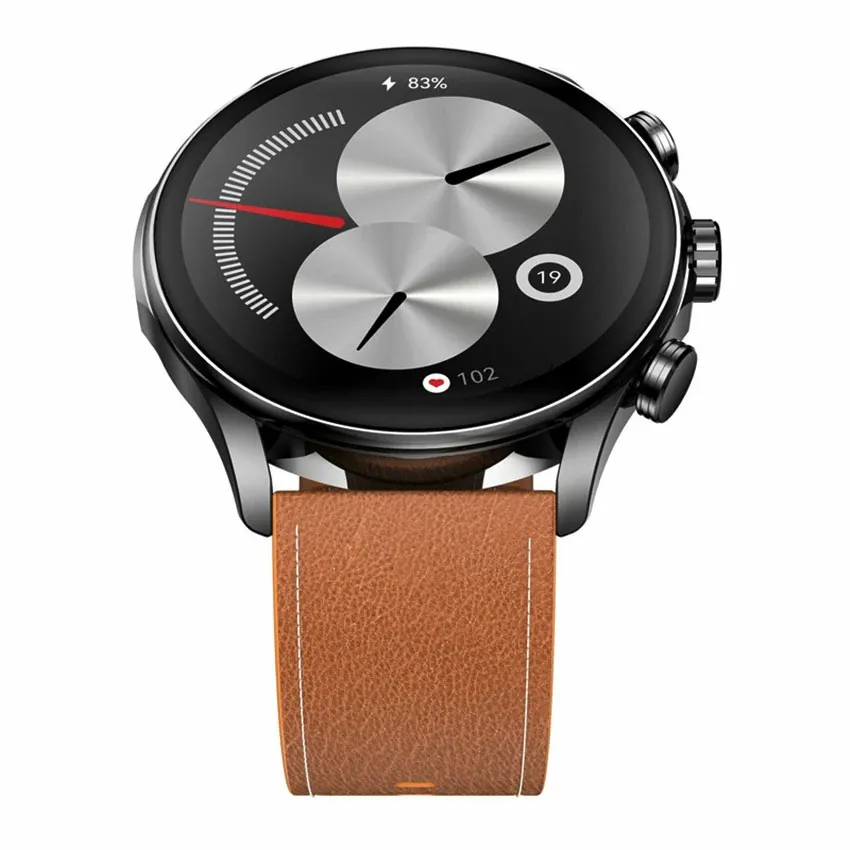 Smartwatch KIESLECT Balancer – Écran AMOLED 2,1″ FHD + Bracelet Marron