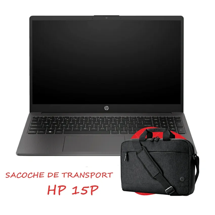 PC Portable HP Ryzen 5 7530U 12G/1TSSD Noir HP255 + Sacoche