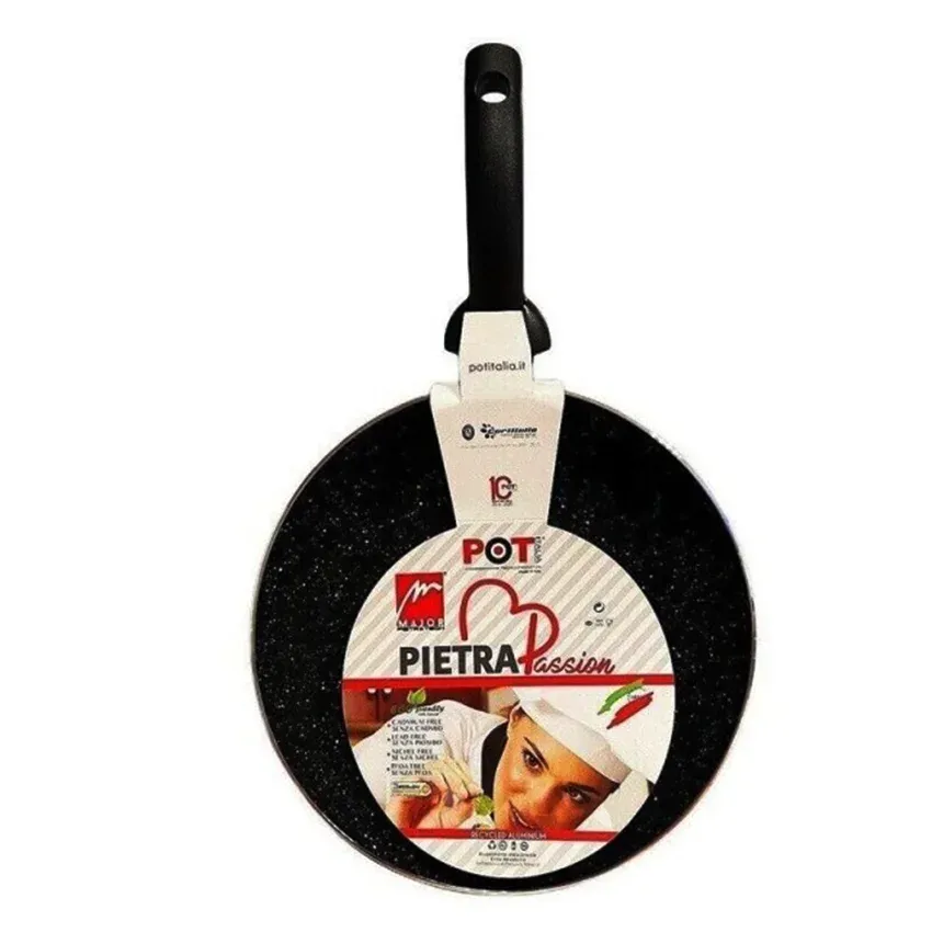 Poêle POT ITALIA 24CM | Revêtement antiadhésif - Noir 