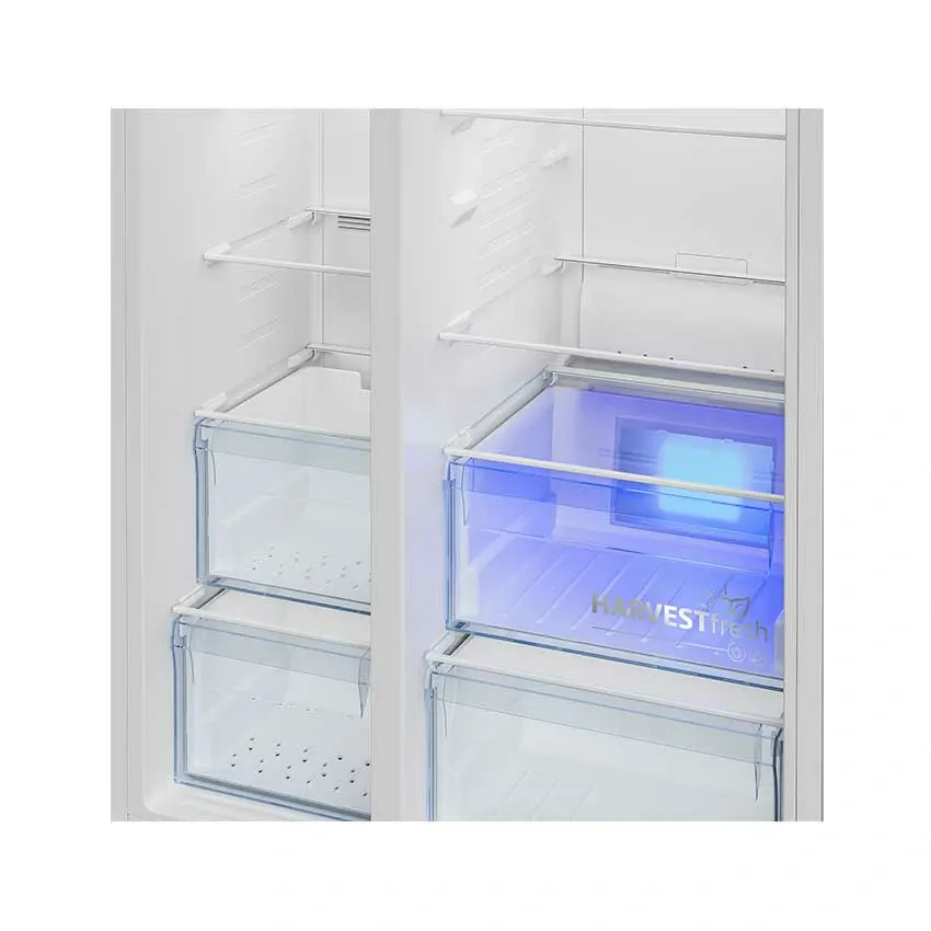 Réfrigérateur BEKO Side by Side 635L Inverter Silver - Froid Ventilé