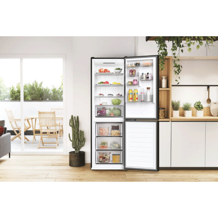 Réfrigérateur Combiné HOOVER 341 Litres NoFrost | HOCE4T618EB - Noir 