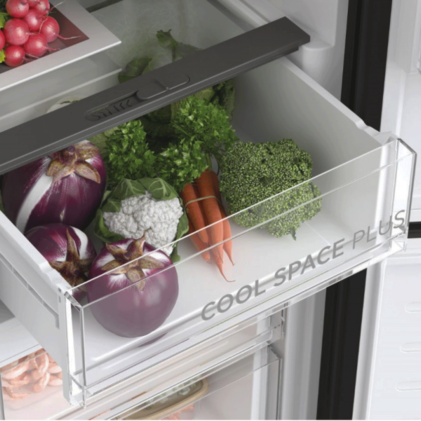 Réfrigérateur Combiné HOOVER 341 Litres NoFrost | HOCE4T618EB - Noir 