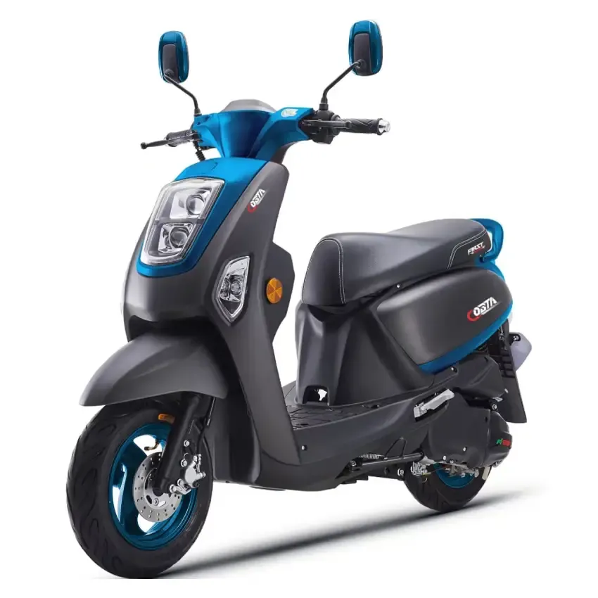 Scooteur FIRST COSTA 49CC | 2 temps - Noir & Bleu 