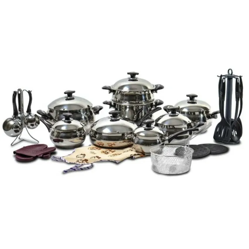 Set Batterie OMS 32 Pièces Inox 18/10 Noir