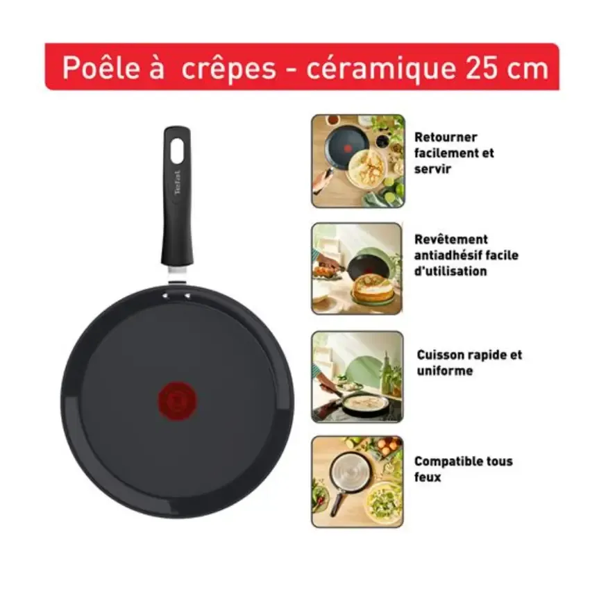 Crêpière TEFAL 25cm | C4353802 - Noir