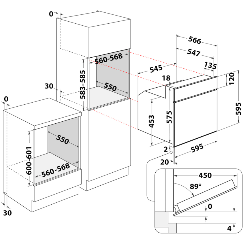 Four Électrique Encastrable WHIRLPOOL 56L | AKP - 446 IX - Inox 