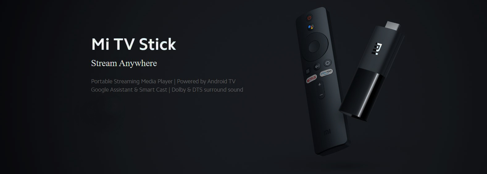 XIAOMI MI TV STICK EU (Android TV 9.0) Noir (26919)