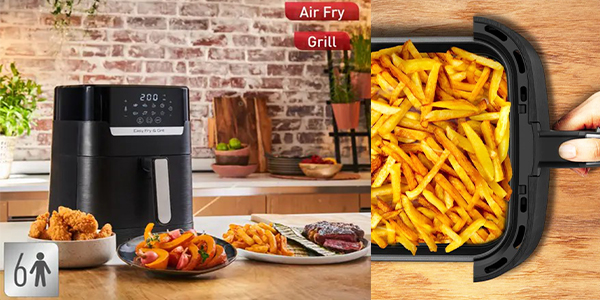 Friteuse sans huile easy fry & grill digital ez505d10 gris Moulinex